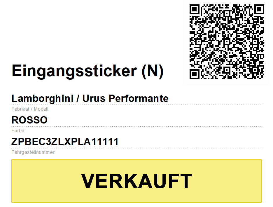 Loco-Soft Fahrzeug Eingangssticker