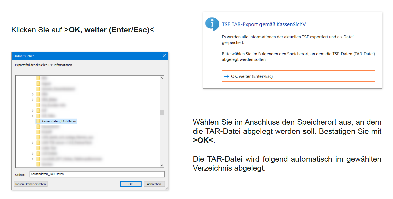 Tausch-Option 4 _ TAR-Export erfolgreich