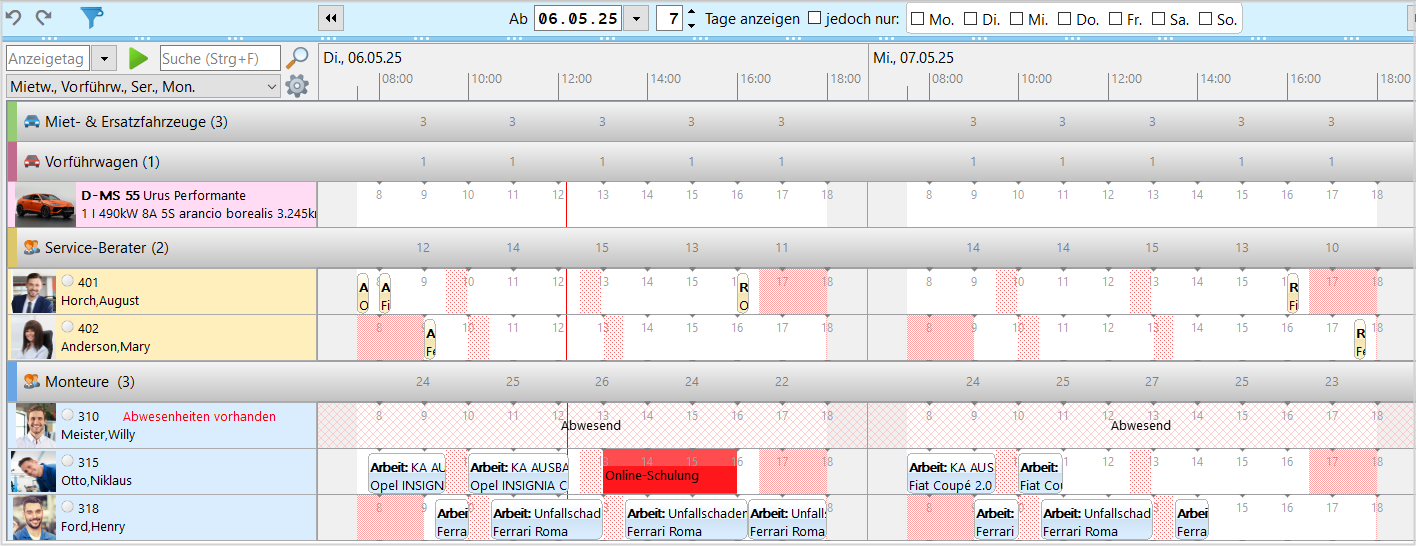 Loco-Soft Werkstatt-Termin-Planer